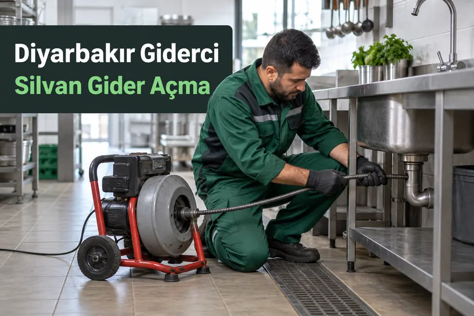 Diyarbakır Silvan gider açma — iş yeri evyesinde gider açma çalışması