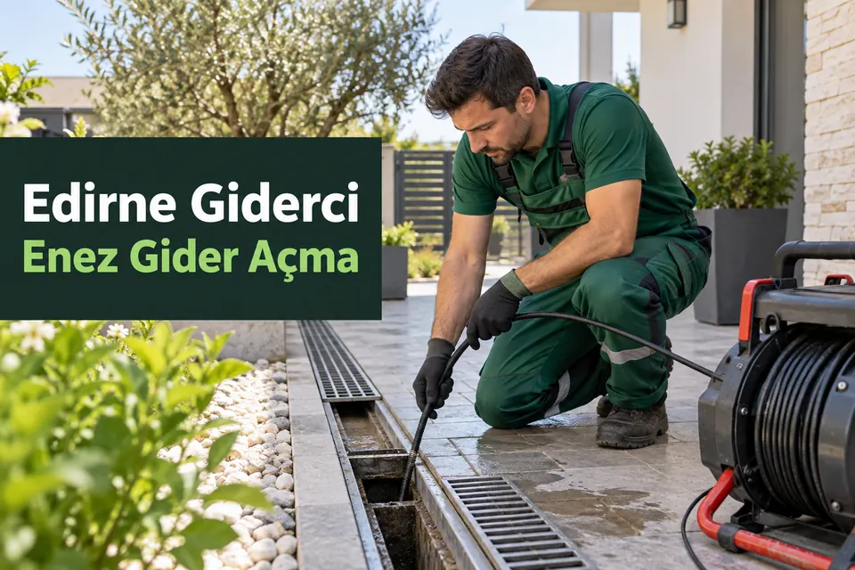 Edirne Enez gider açma hizmet görseli Edirne Enez gider açma — avlu tahliye kanalında kontrol