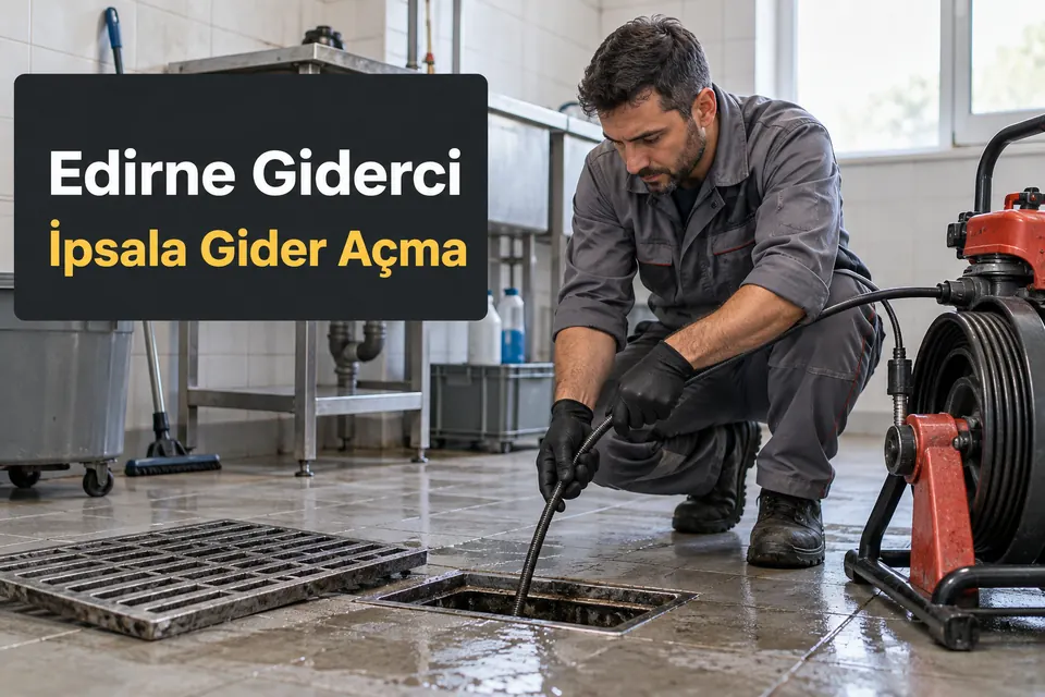 Edirne İpsala gider açma hizmet görseli Edirne İpsala gider açma — yıkama alanı yer giderinde temizlik