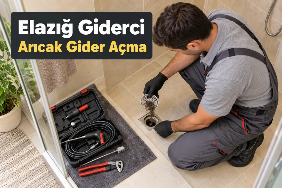 Elazığ Arıcak gider açma — duş süzgecinde birikinti temizliği
