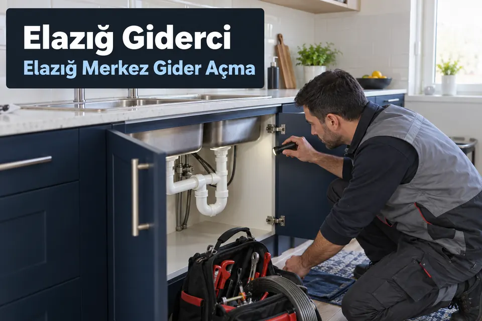 Elazığ Merkez gider açma hizmet görseli Elazığ Merkez gider açma — çift evyenin ortak gider bağlantısında kontrol