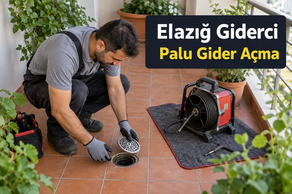 Elazığ Palu gider açma — balkon süzgecinde tahliye kontrolü