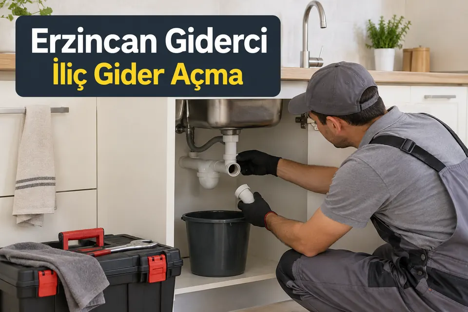 Erzincan İliç gider açma — evye ve makine gider bağlantısında kontrol
