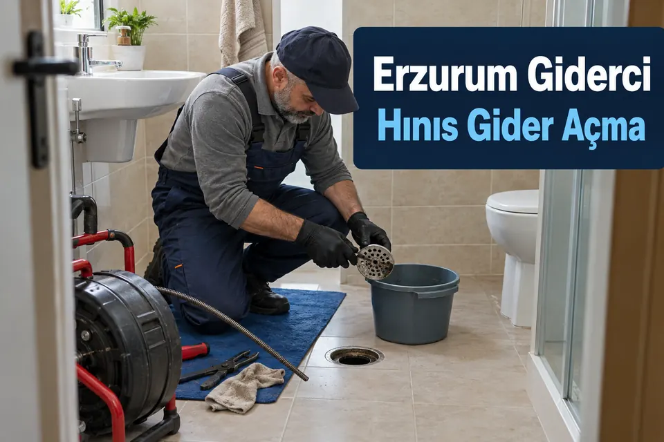 Erzurum Hınıs gider açma hizmet görseli Erzurum Hınıs gider açma — banyo yer süzgecinde temizlik