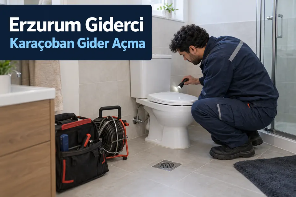 Erzurum Karaçoban gider açma — tuvalet ve banyo gider bağlantısında kontrol