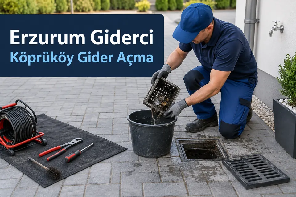 Erzurum Köprüköy gider açma — dış alan gider haznesinde birikinti temizliği