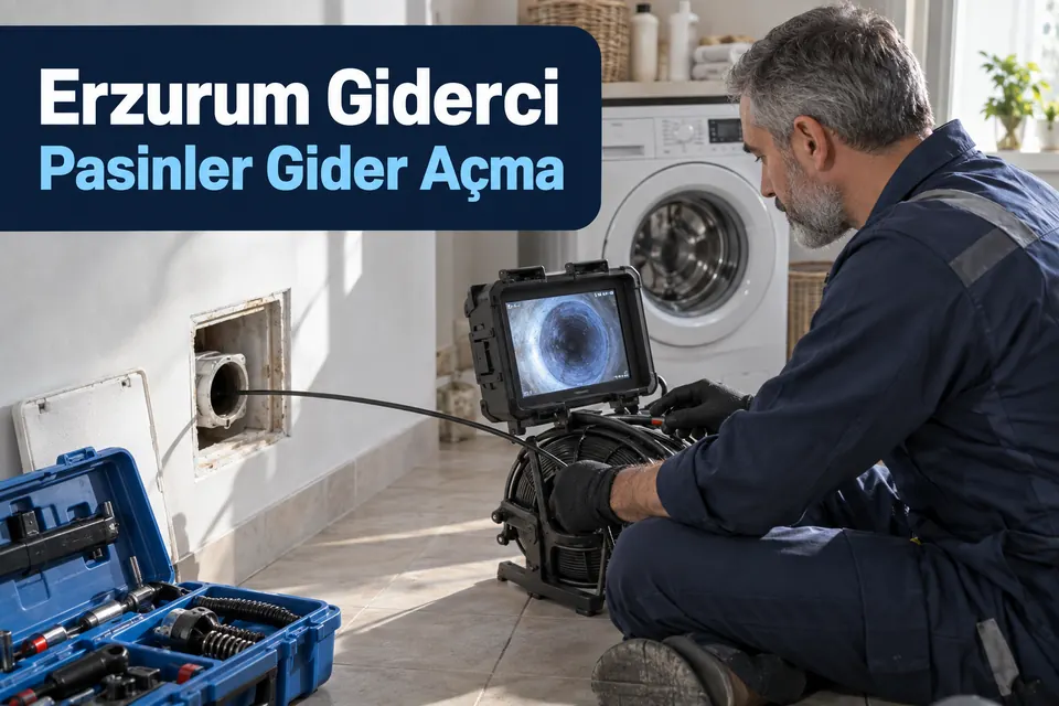 Erzurum Pasinler gider açma — makine gider hattında kamera ile kontrol