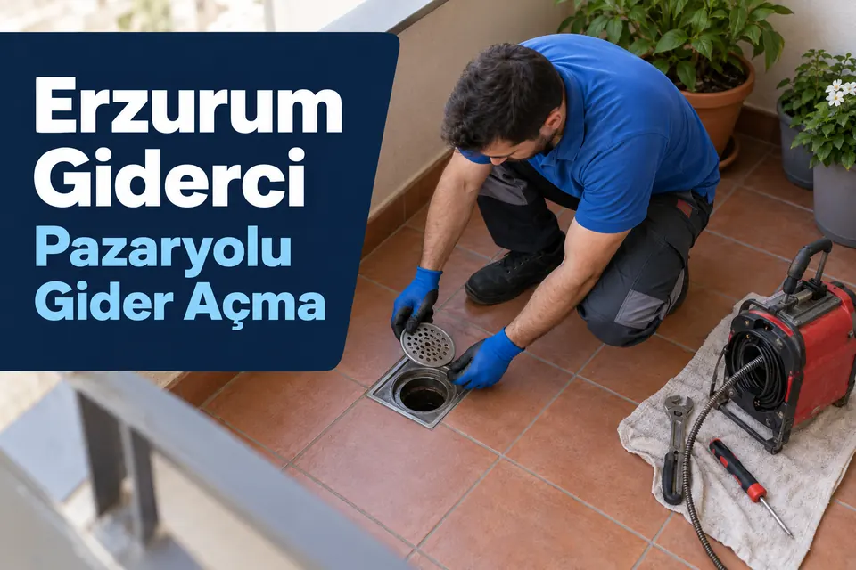 Erzurum Pazaryolu gider açma — balkon yer süzgecinde temizlik