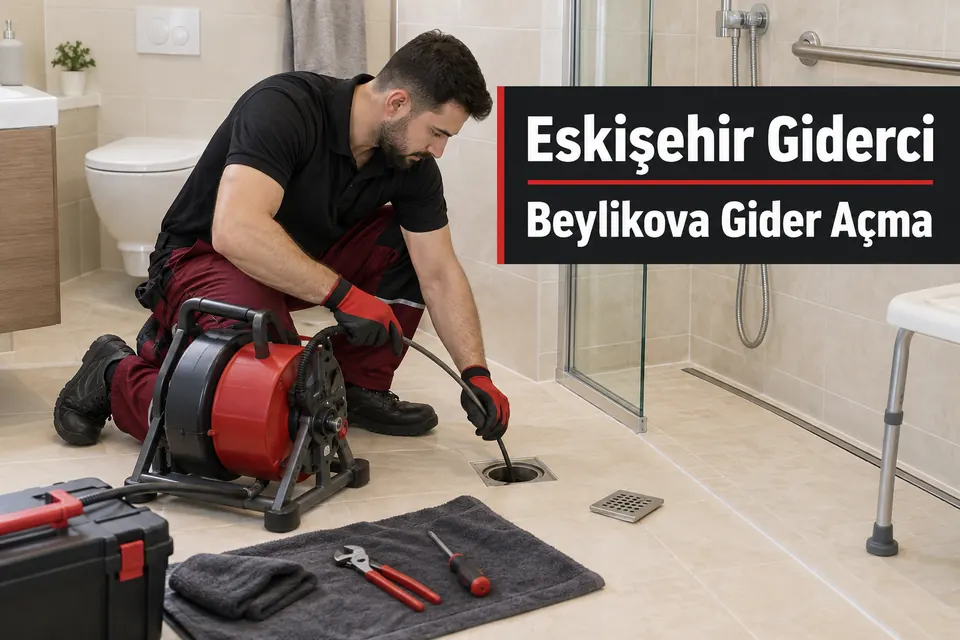 Eskişehir Beylikova gider açma hizmet görseli Eskişehir Beylikova gider açma — duş giderinde mekanik açma