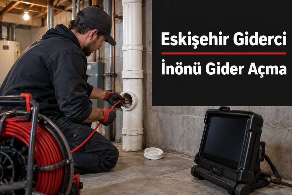 Eskişehir İnönü gider açma — bina ana hattında kameralı kontrol