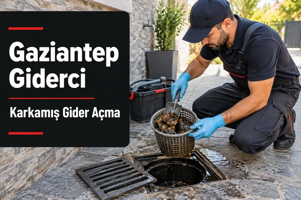 Gaziantep Karkamış gider açma — dış alan süzgecinde tortu temizliği