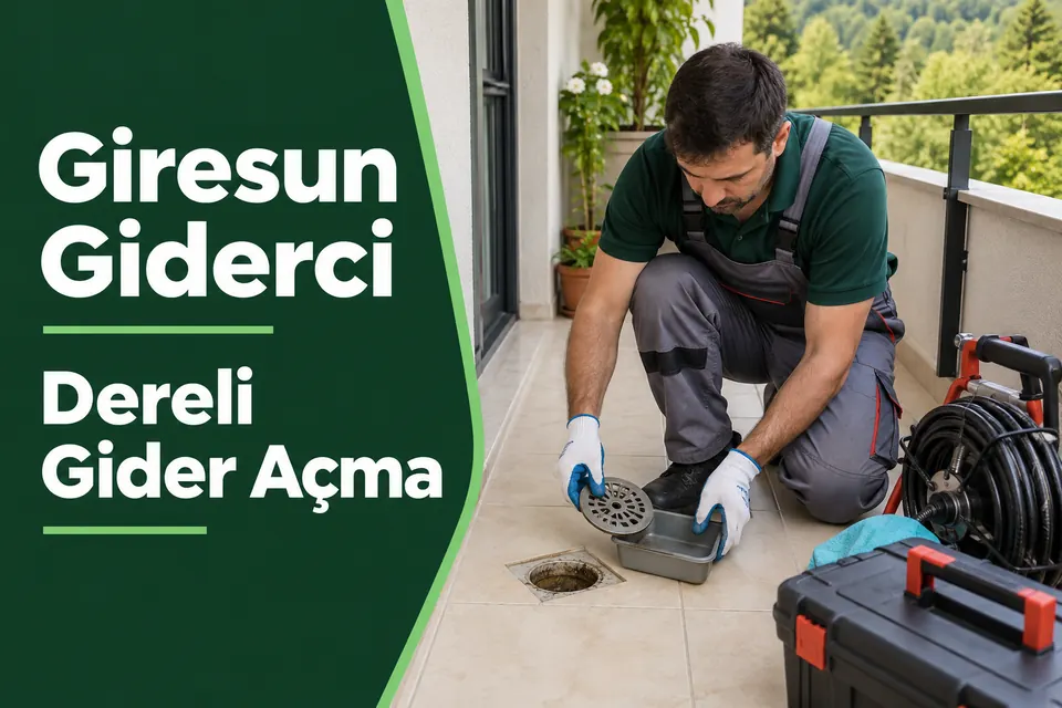 Giresun Dereli gider açma hizmet görseli Giresun Dereli gider açma — balkon giderinde süzgeç kontrolü
