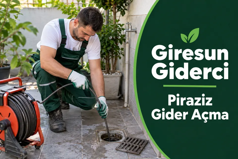 Giresun Piraziz gider açma — dış gider bağlantısında mekanik çalışma