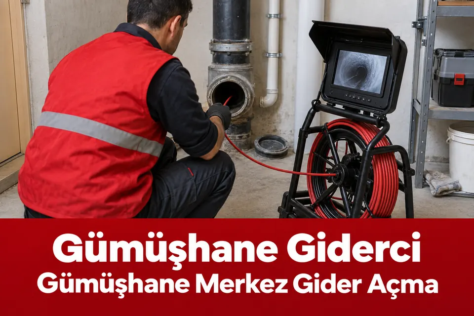Gümüşhane Merkez gider açma hizmet görseli Gümüşhane Merkez gider açma — ortak atık su hattında kameralı kontrol