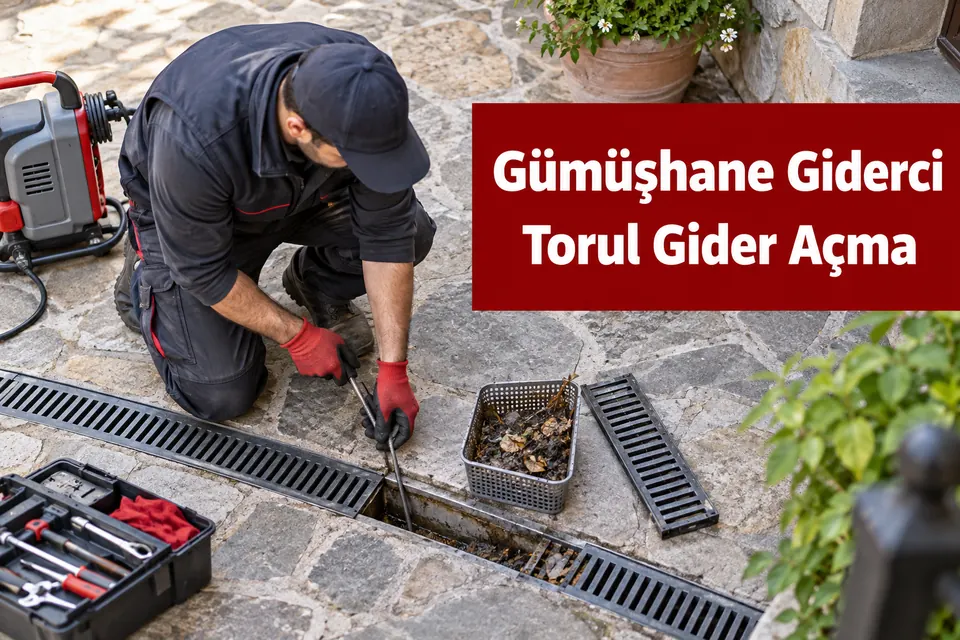 Gümüşhane Torul gider açma — avlu drenaj kanalının temizliği