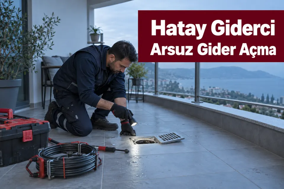 Hatay Arsuz gider açma — balkon gideri çıkışının incelenmesi