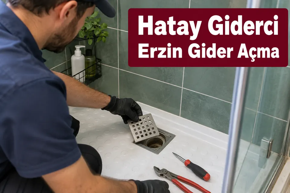Hatay Erzin gider açma — banyo süzgecinde temizlik