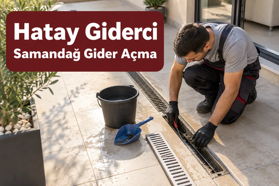 Hatay Samandağ gider açma — teras ve balkon tahliye kanalının incelenmesi