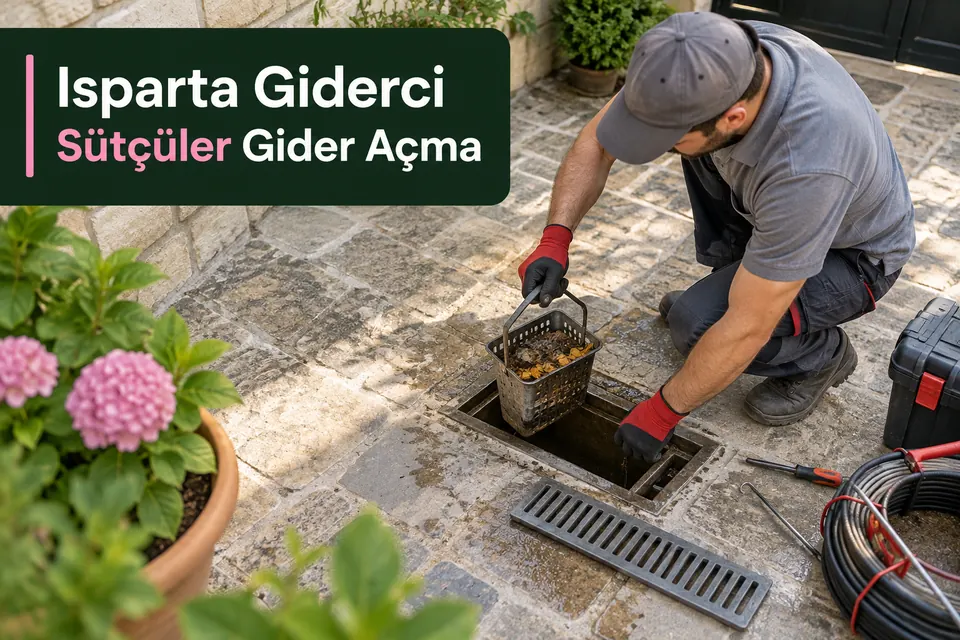 Isparta Sütçüler gider açma — avlu gideri haznesinin temizliği