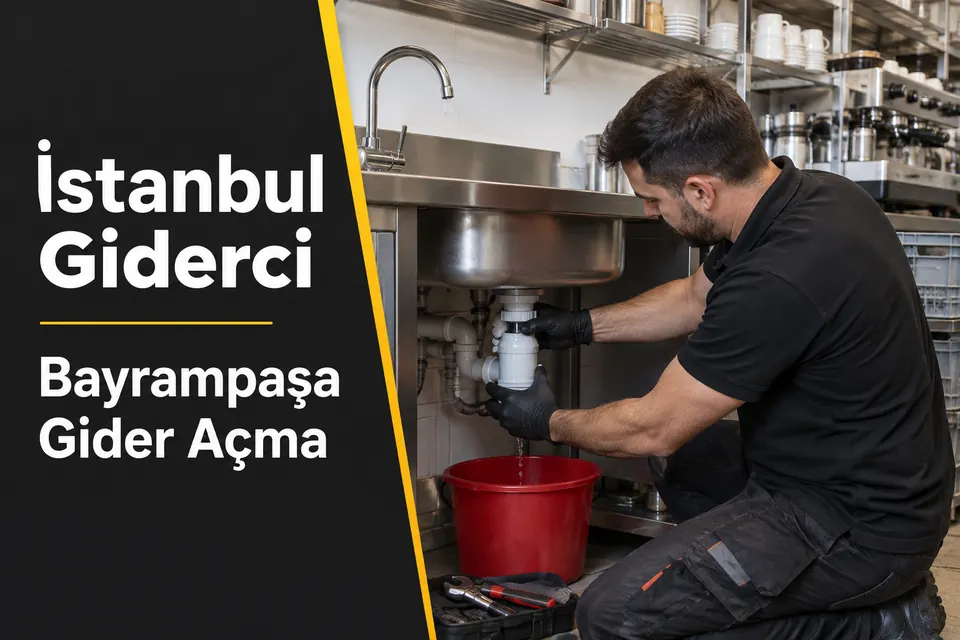 İstanbul Bayrampaşa gider açma hizmet görseli İstanbul Bayrampaşa gider açma — hazırlık evyesi gider bağlantısının kontrolü