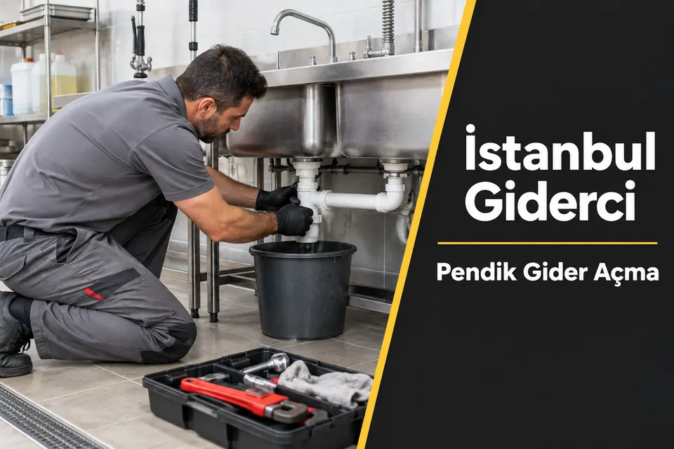 İstanbul Pendik gider açma hizmet görseli İstanbul Pendik gider açma — çift evye tahliye bağlantısının kontrolü