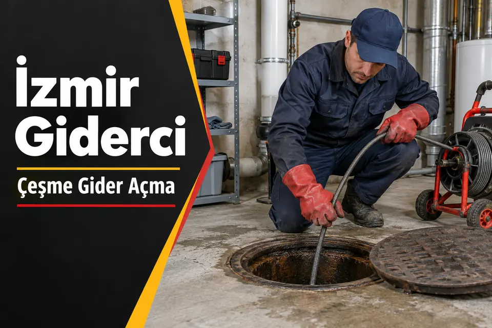 İzmir Çeşme gider açma — ana gider erişim noktasında mekanik çalışma