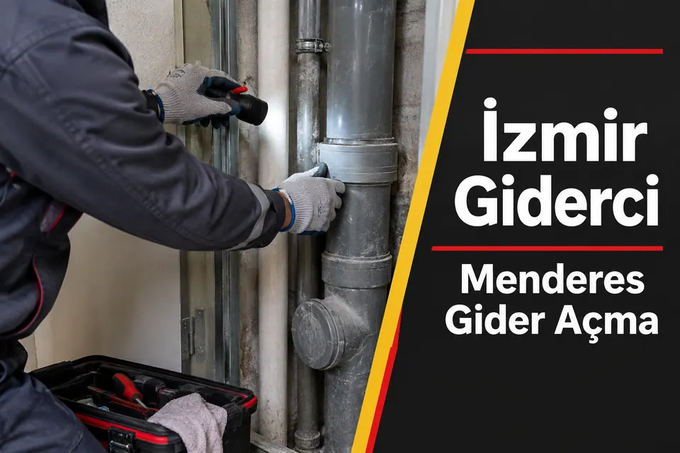 İzmir Menderes gider açma — servis boşluğunda atık su borusu kontrolü