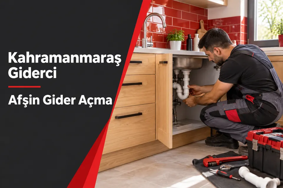 Kahramanmaraş Afşin gider açma — mutfak gider bağlantısında inceleme