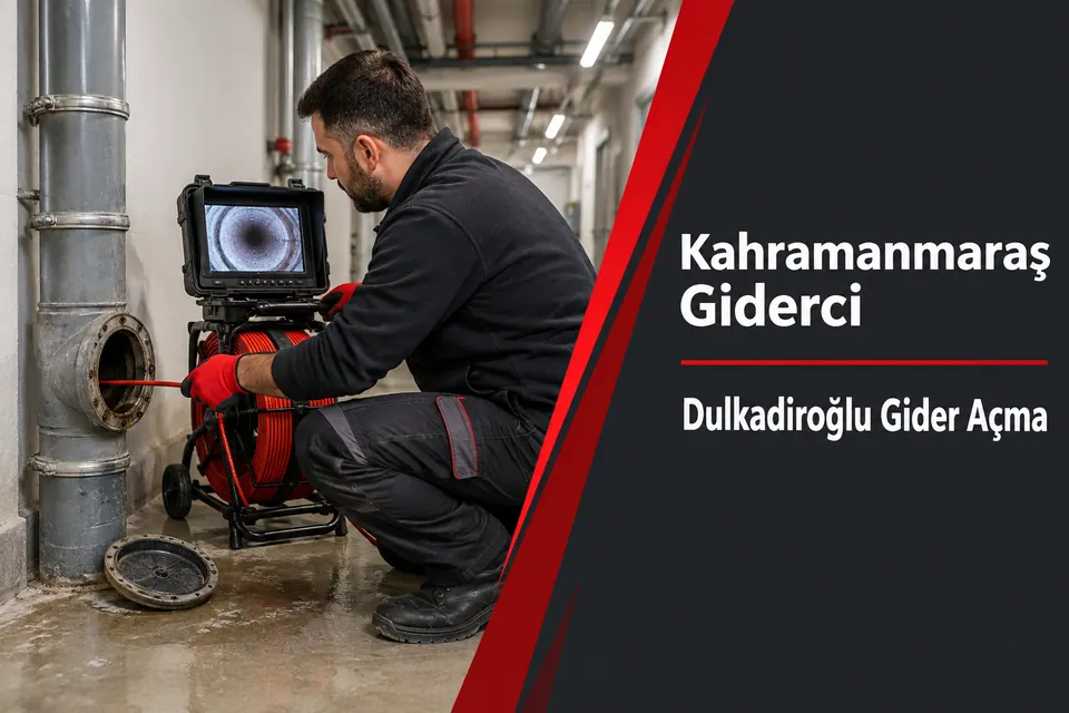 Kahramanmaraş Dulkadiroğlu gider açma hizmet görseli Kahramanmaraş Dulkadiroğlu gider açma — ortak atık su hattında kamera kontrolü
