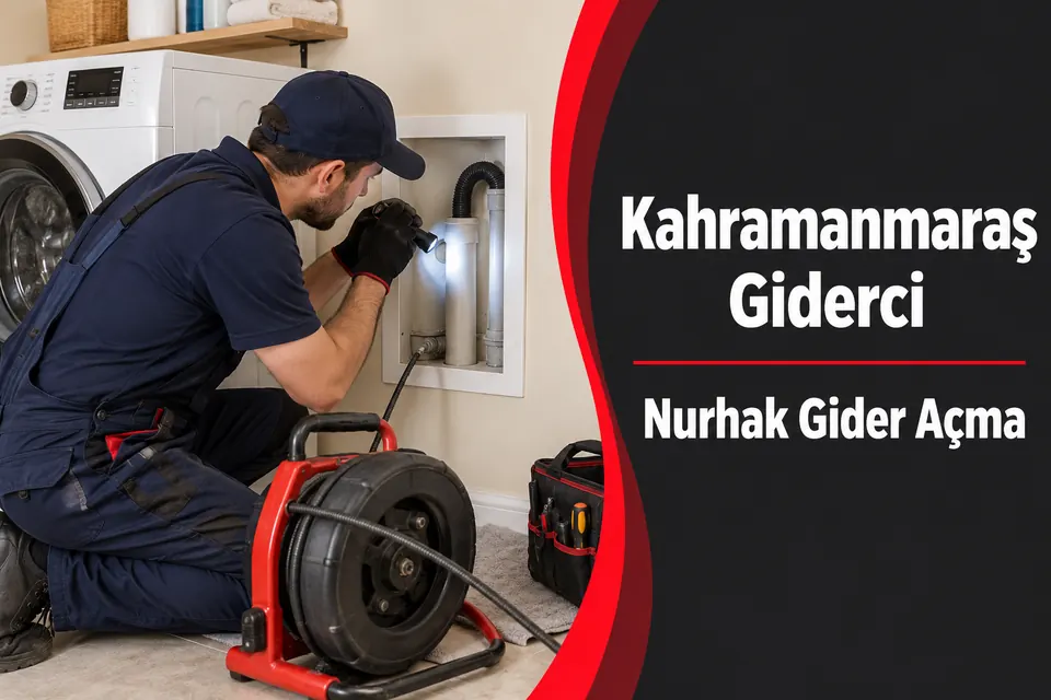 Kahramanmaraş Nurhak gider açma hizmet görseli Kahramanmaraş Nurhak gider açma — makine gider bağlantısında inceleme