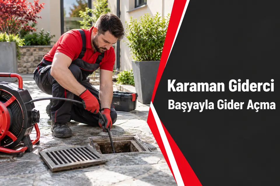 Karaman Başyayla gider açma hizmet görseli Karaman Başyayla gider açma — bahçe süzgeci çıkışının incelenmesi