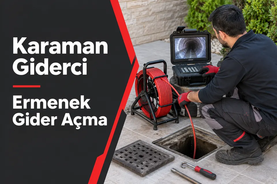 Karaman Ermenek gider açma hizmet görseli Karaman Ermenek gider açma — gider kamerası ekranıyla hat kontrolü
