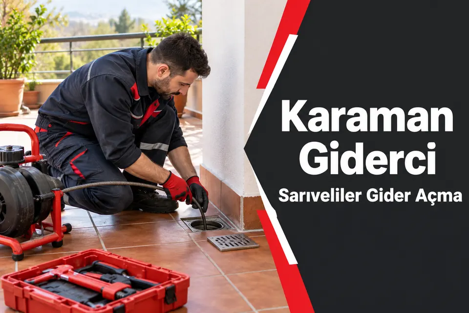 Karaman Sarıveliler gider açma — balkon giderinde tahliye kontrolü