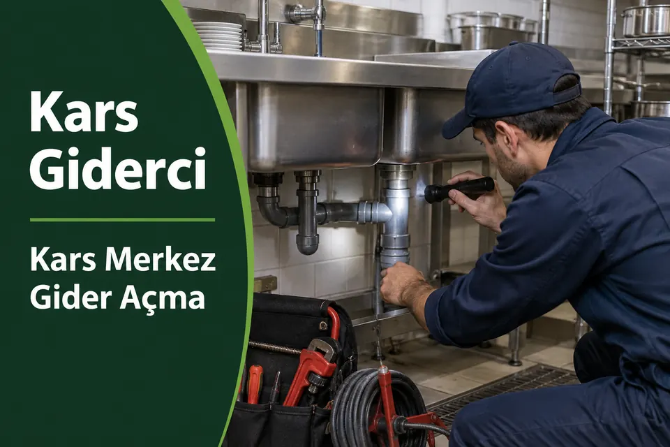 Kars Merkez gider açma — çift evyenin ortak gider bağlantısının incelenmesi