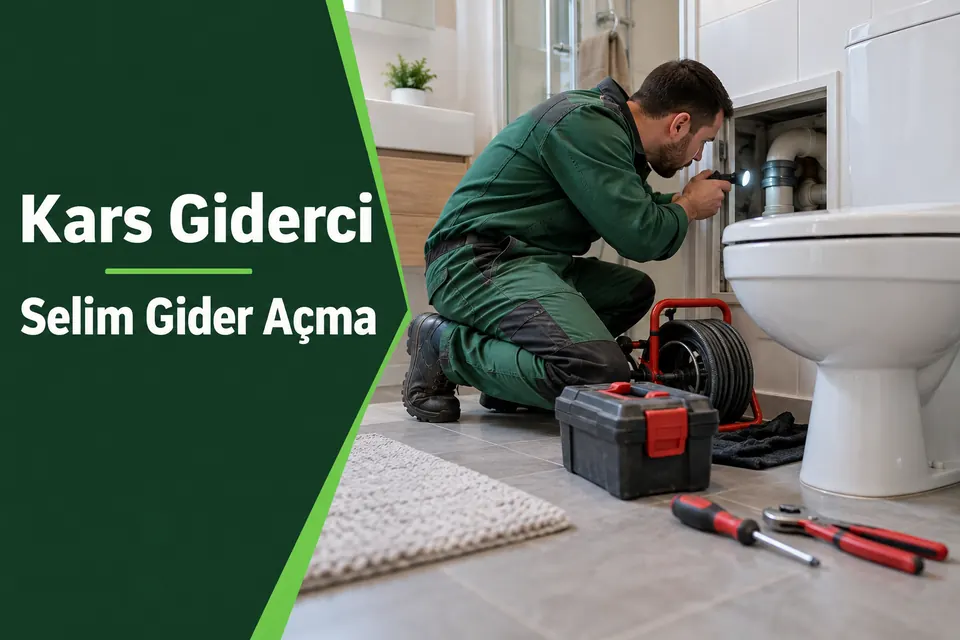 Kars Selim gider açma — tuvalet çıkış bağlantısının incelenmesi