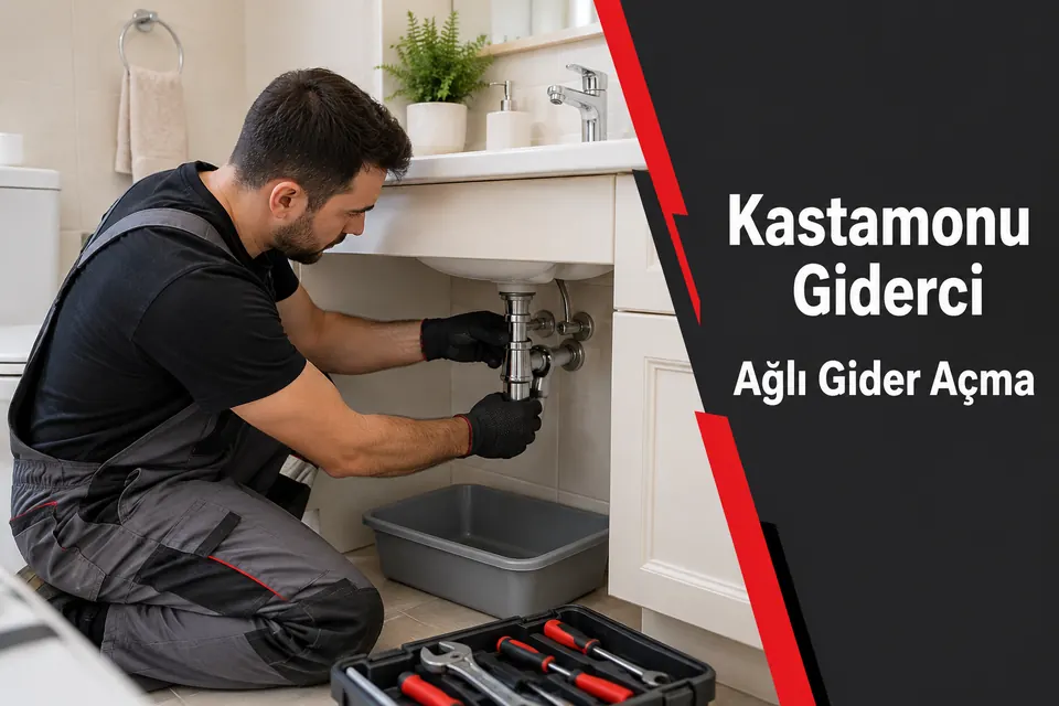 Kastamonu Ağlı gider açma — lavabo sifonundaki sızıntı noktasının incelenmesi
