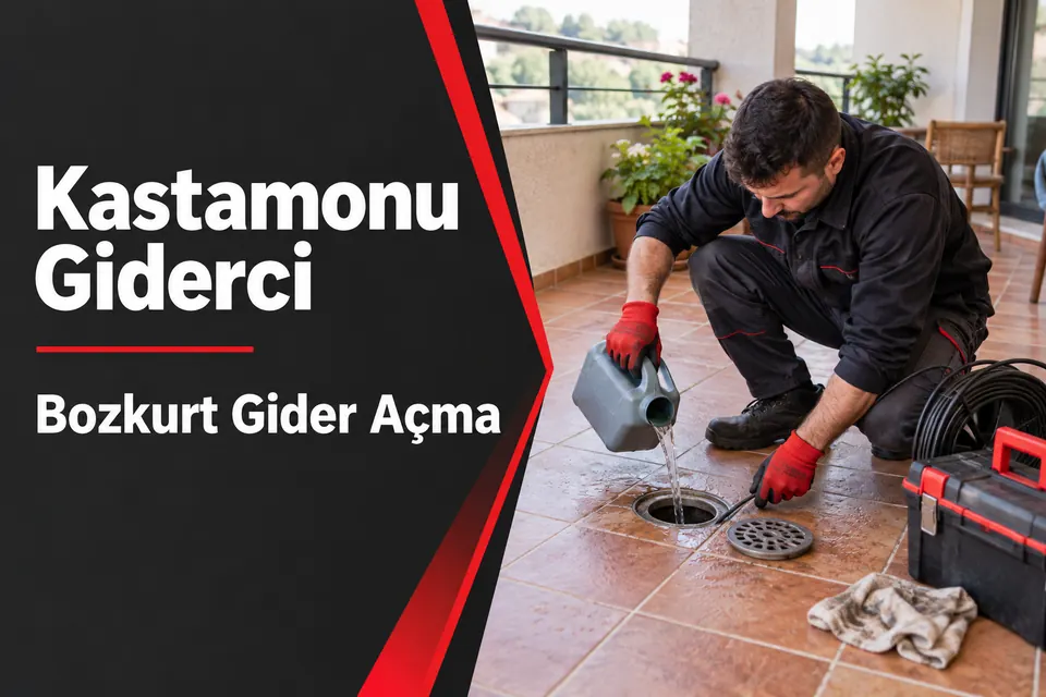 Kastamonu Bozkurt gider açma — balkon gideri girişinde akış kontrolü