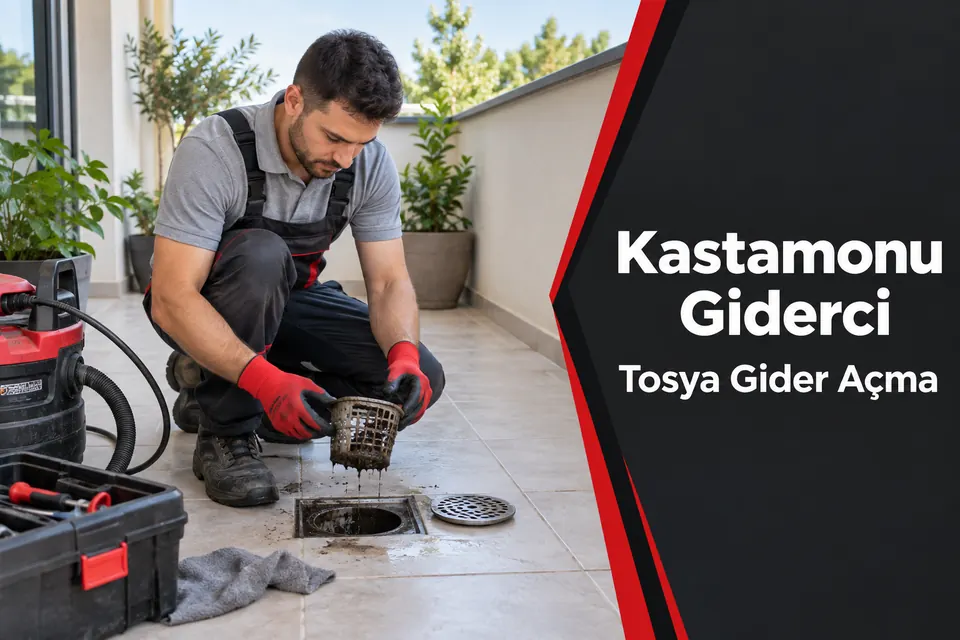 Kastamonu Tosya gider açma — teras süzgeci sepetinin temizliği