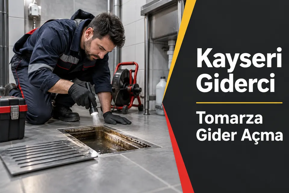 Kayseri Tomarza gider açma — yıkama alanı gider girişinin incelenmesi