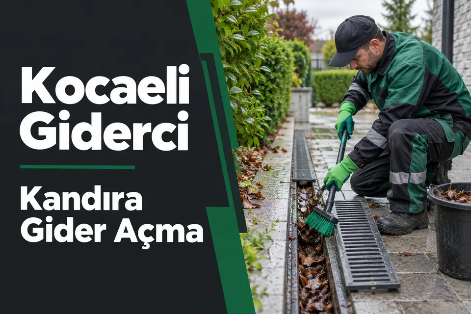 Kocaeli Kandıra gider açma hizmet görseli Kocaeli Kandıra gider açma — bahçe drenaj kanalındaki yüzey birikiminin temizliği