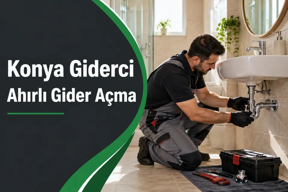 Konya Ahırlı gider açma — lavabo sifonunun incelenmesi