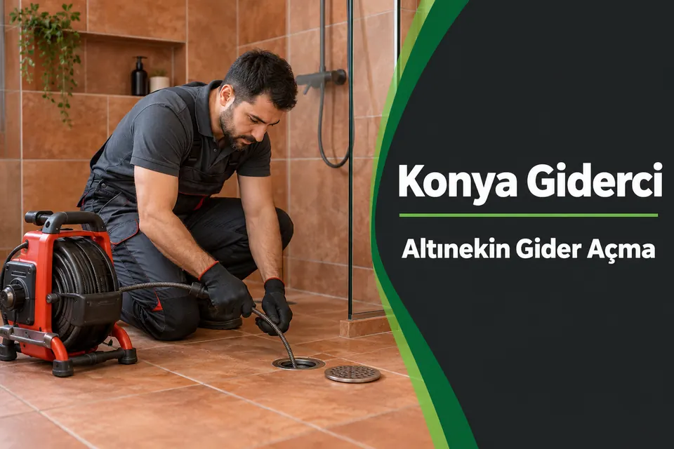 Konya Altınekin gider açma — duş yer süzgecinde mekanik kontrol