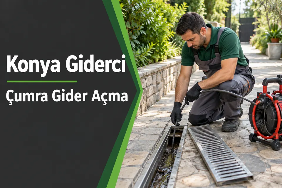 Konya Çumra gider açma — bahçe tahliye kanalının kontrolü