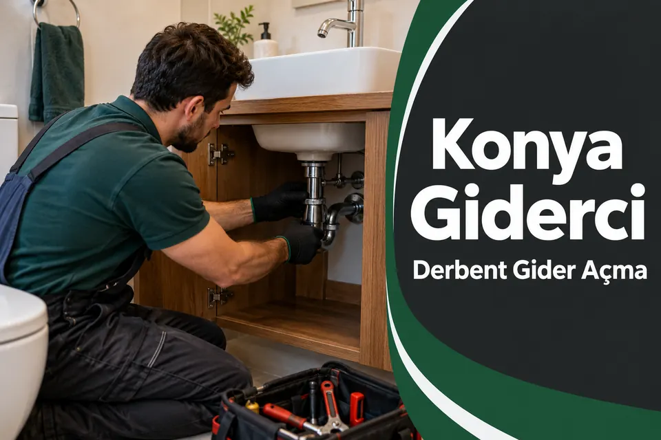 Konya Derbent gider açma — lavabo sifonu ve bağlantı contasında kontrol