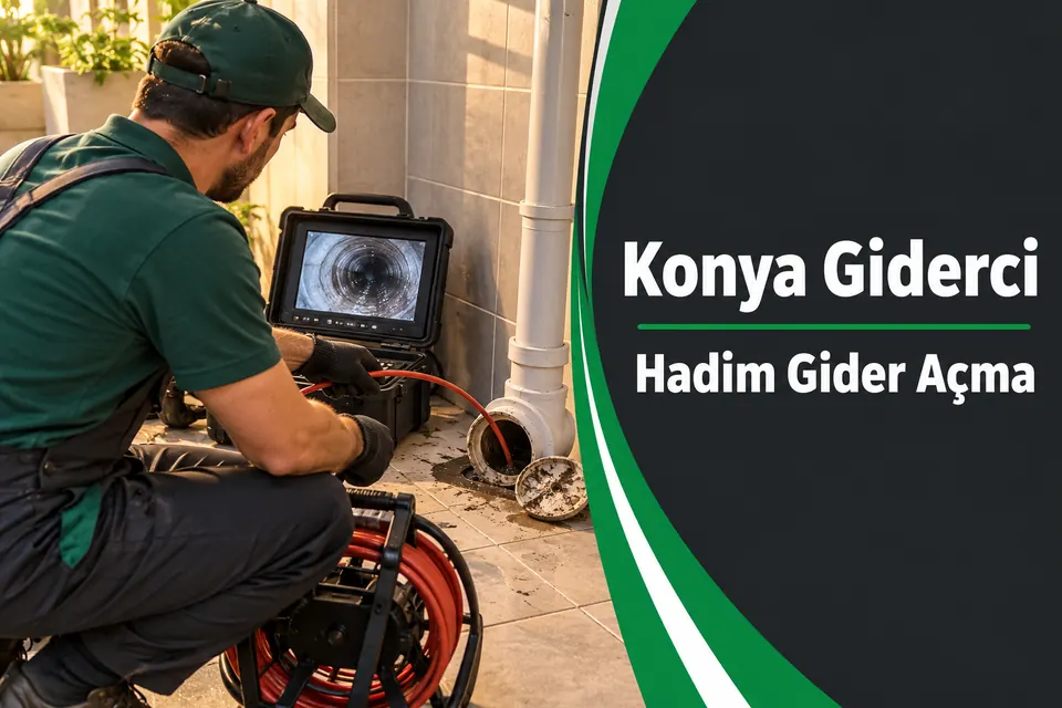 Konya Hadim gider açma hizmet görseli Konya Hadim gider açma — atık su borusunda kameralı inceleme