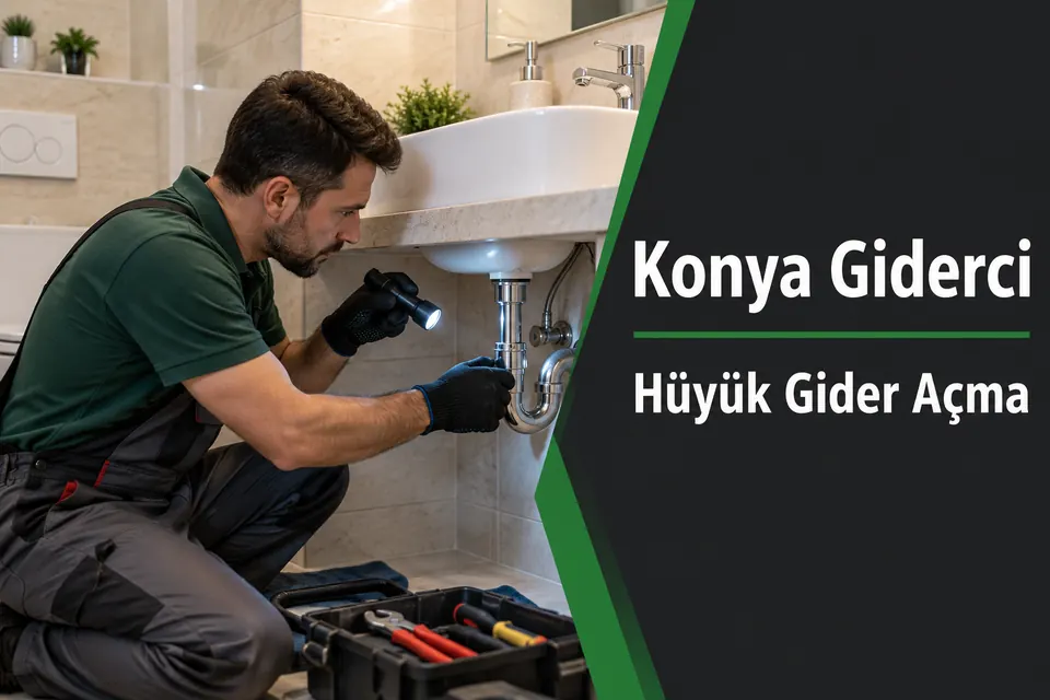 Konya Hüyük gider açma — az kullanılan lavabo giderinin incelenmesi