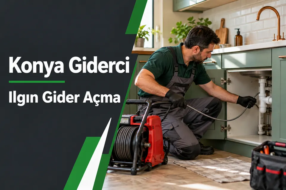 Konya Ilgın gider açma — mutfak atık su hattında mekanik çalışma