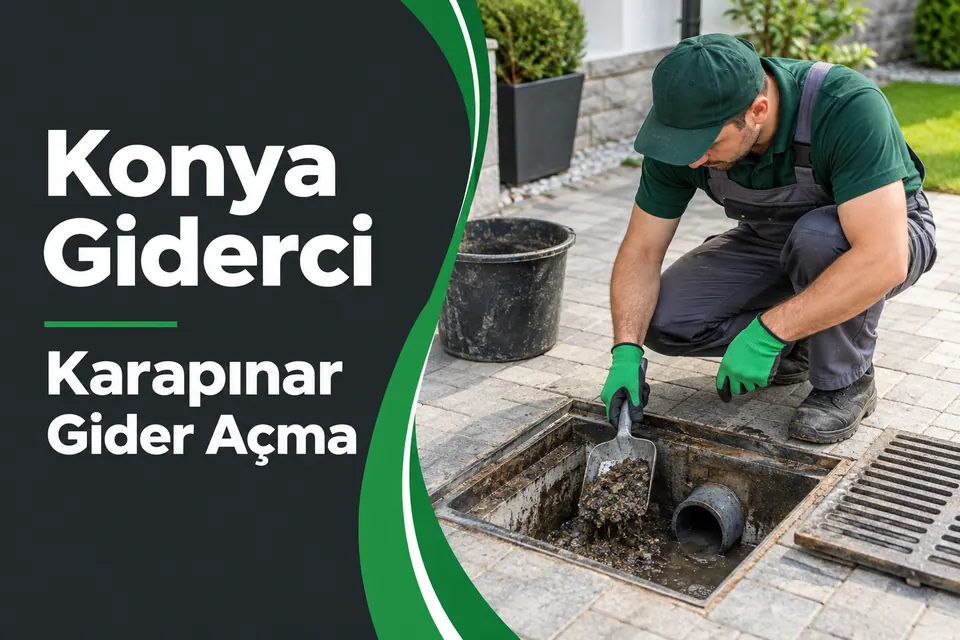 Konya Karapınar gider açma — dış alan gider haznesinde tortu kontrolü