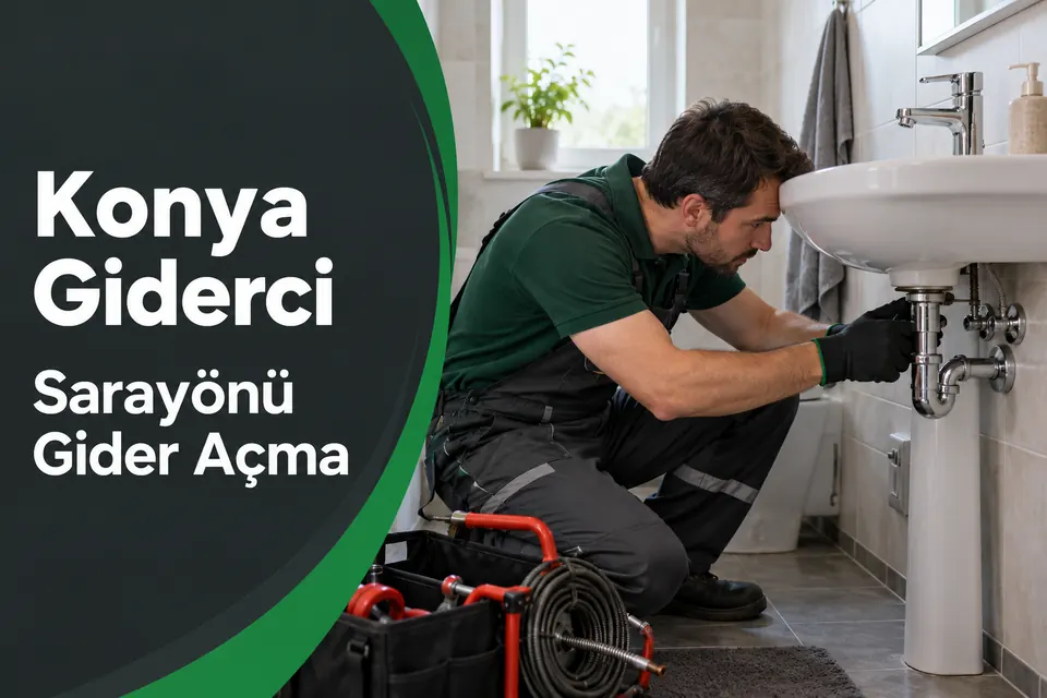 Konya Sarayönü gider açma hizmet görseli Konya Sarayönü gider açma — lavabo giderinde akış ve bağlantı kontrolü