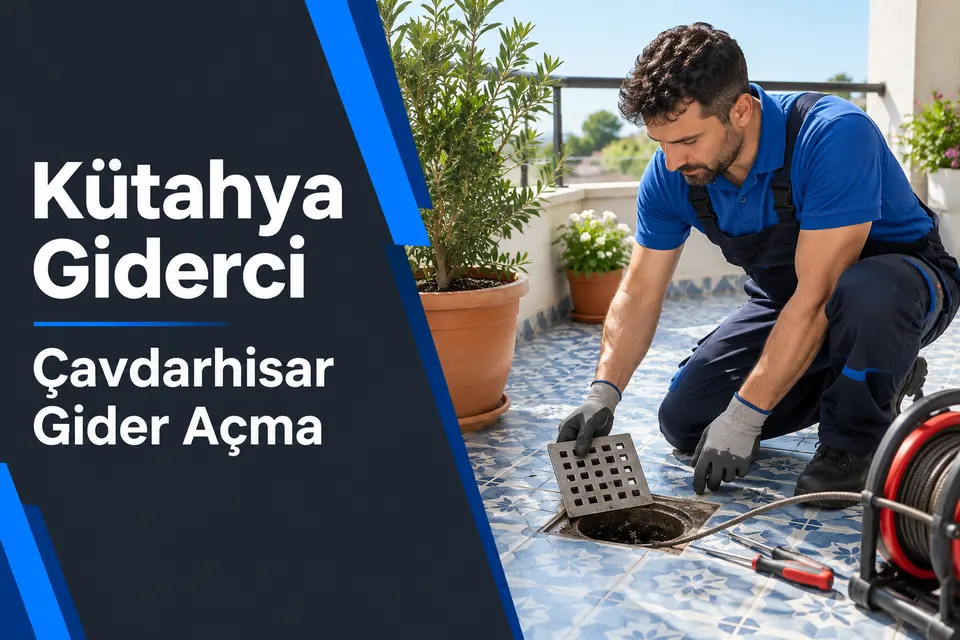Kütahya Çavdarhisar gider açma — balkon süzgeci ve çıkışında inceleme
